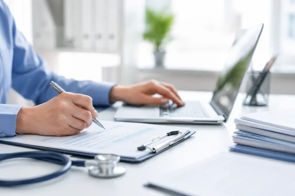 Medical billing error prevention checks illustration