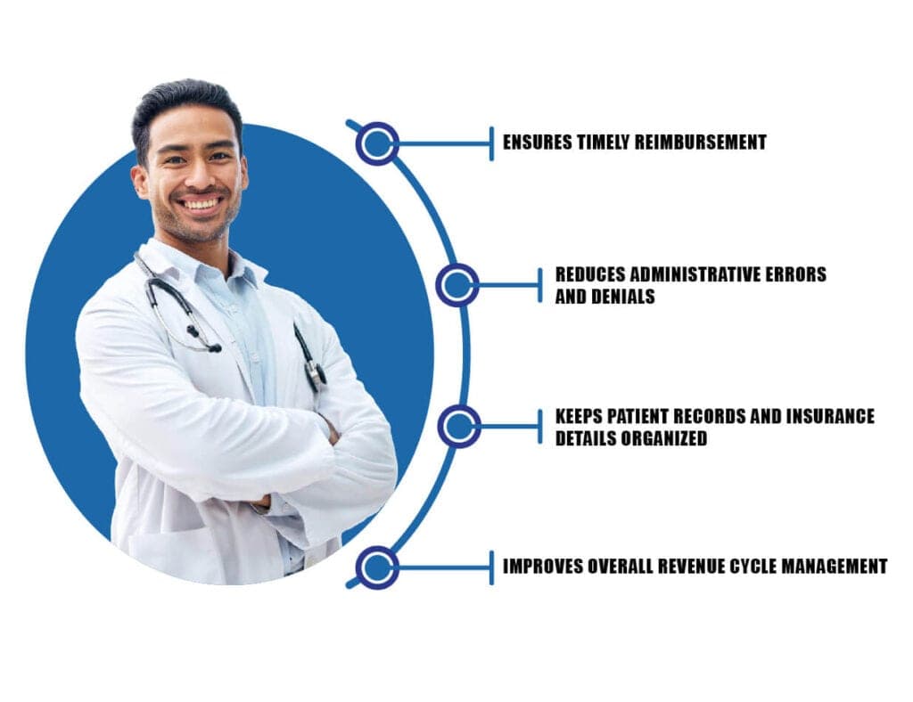 Medical professional discussing positive billing outcomes with a clinic manager