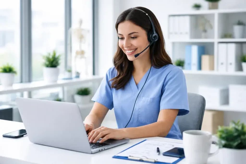 Trained Virtual Medical Assistant smiling